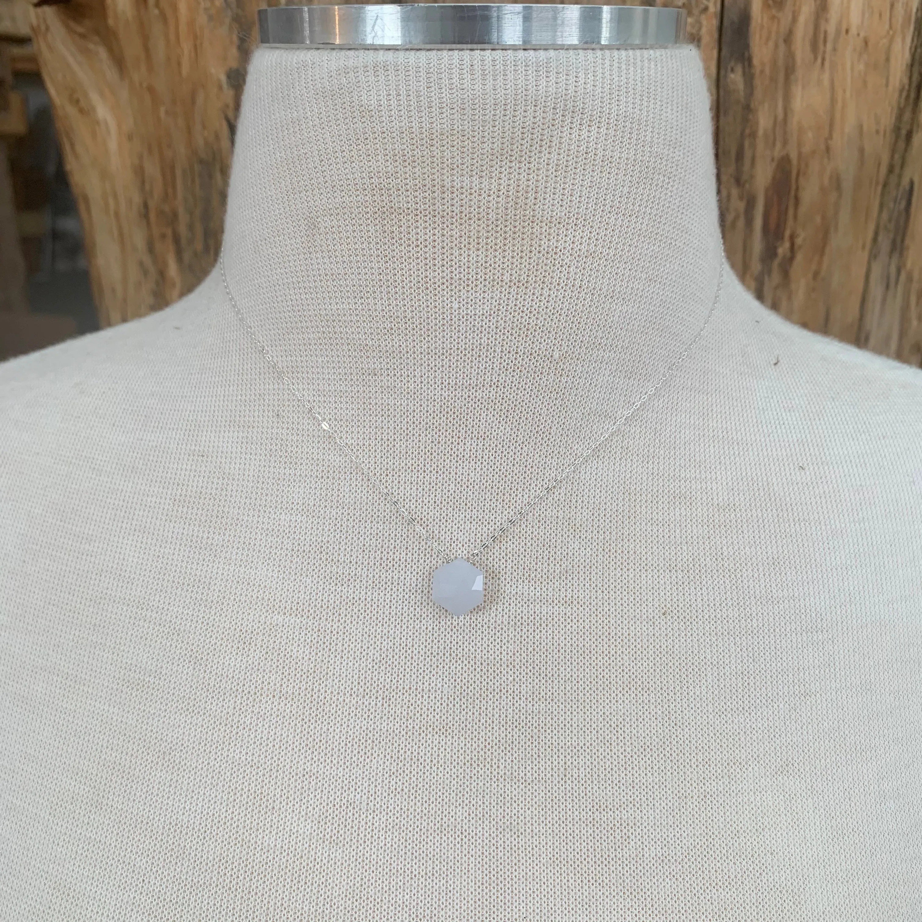 Faceted Hexagon necklace