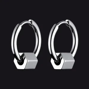 Flash Sale Punk Hexagon Piercing Hoop Earrings For Men