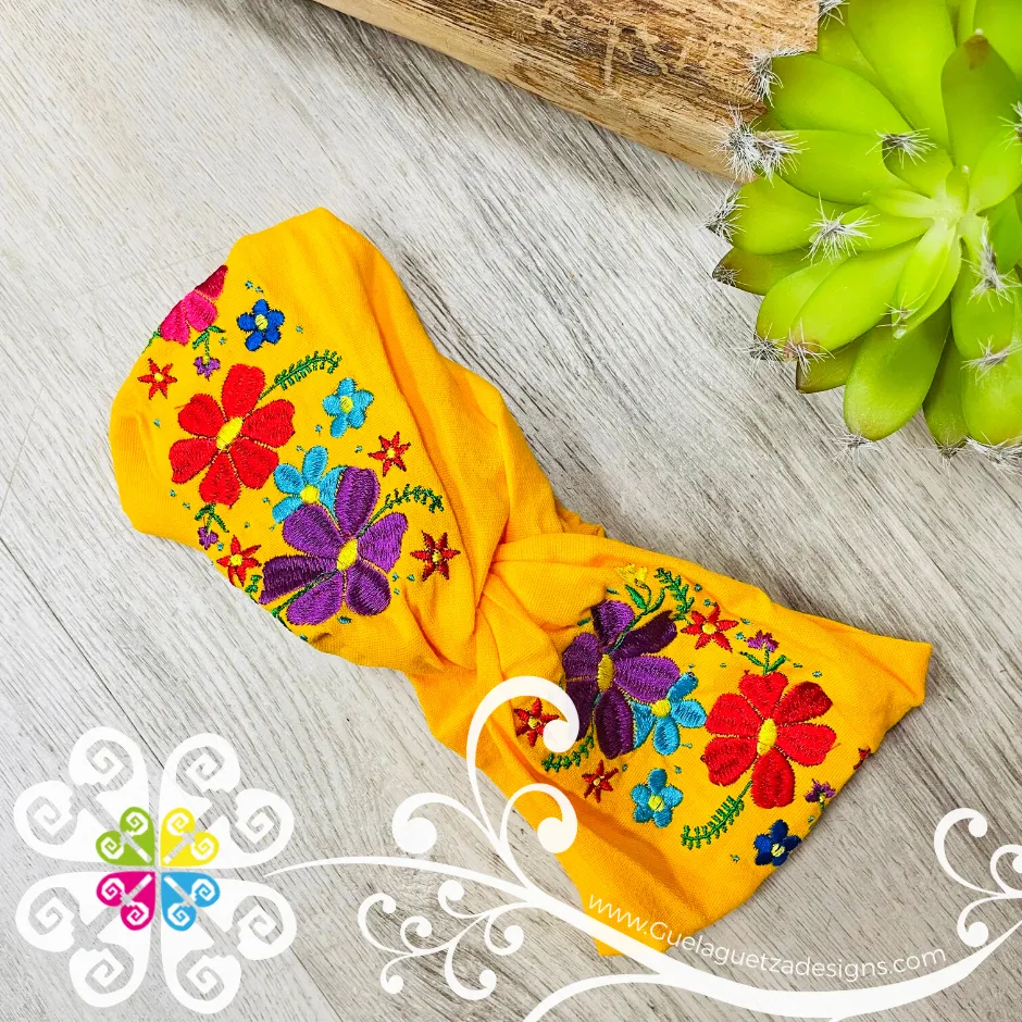 Floral Embroider Headwrap