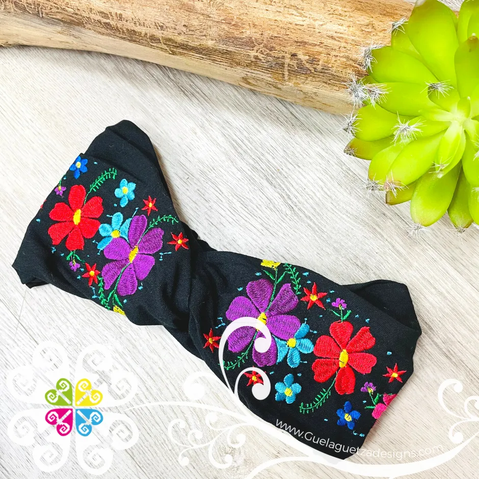 Floral Embroider Headwrap