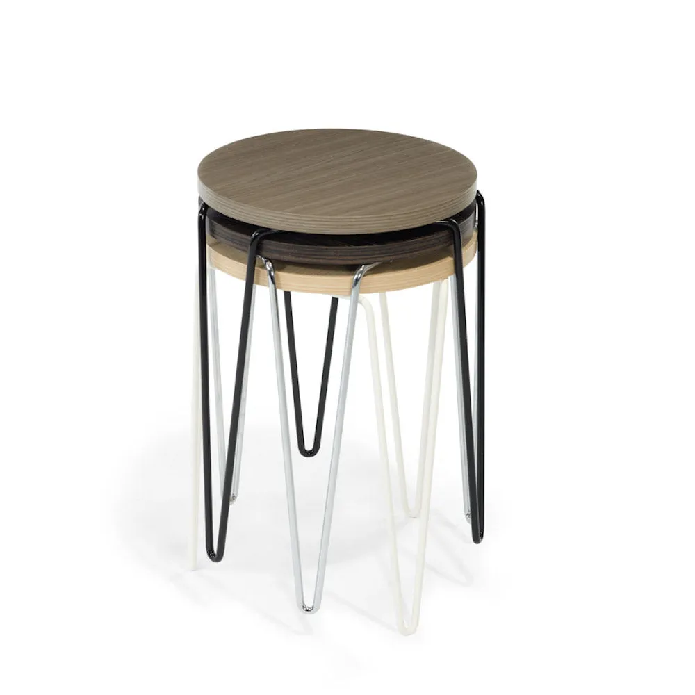 Florence Knoll Hairpin Stacking Table - Chrome Base