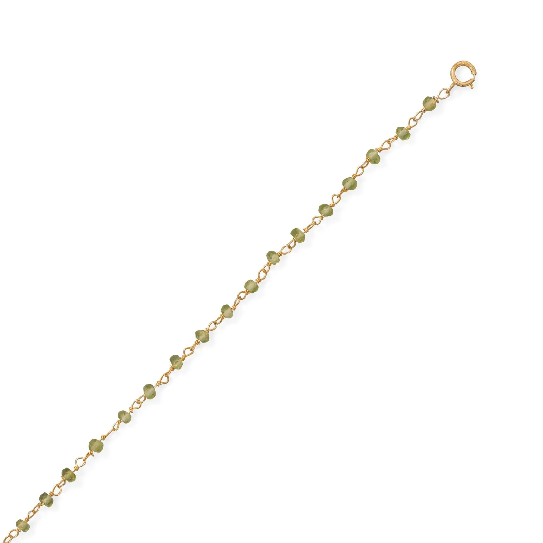 Fresh Look Peridot 14 Karat Gold Filled Anklet
