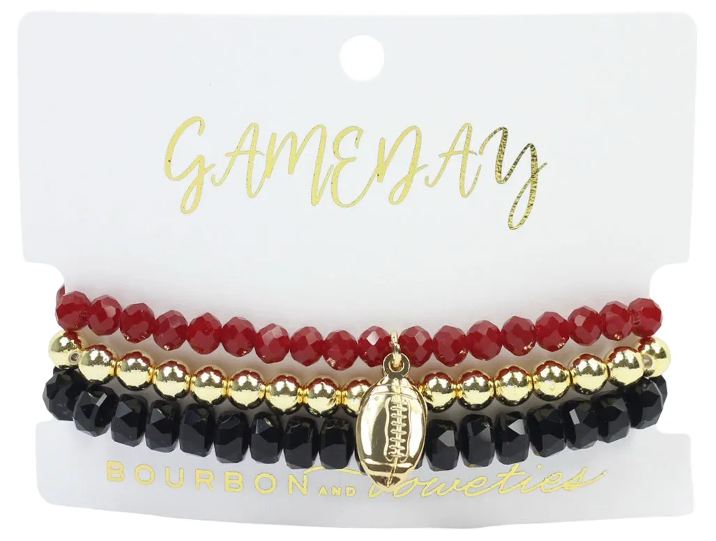 Gameday Stretchy Stack - Black   Garnet