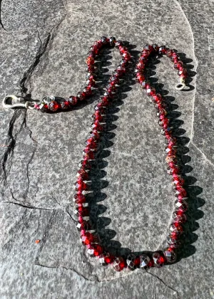 Garnet Red "Love is the Drug - Roxy Music" Necklace
