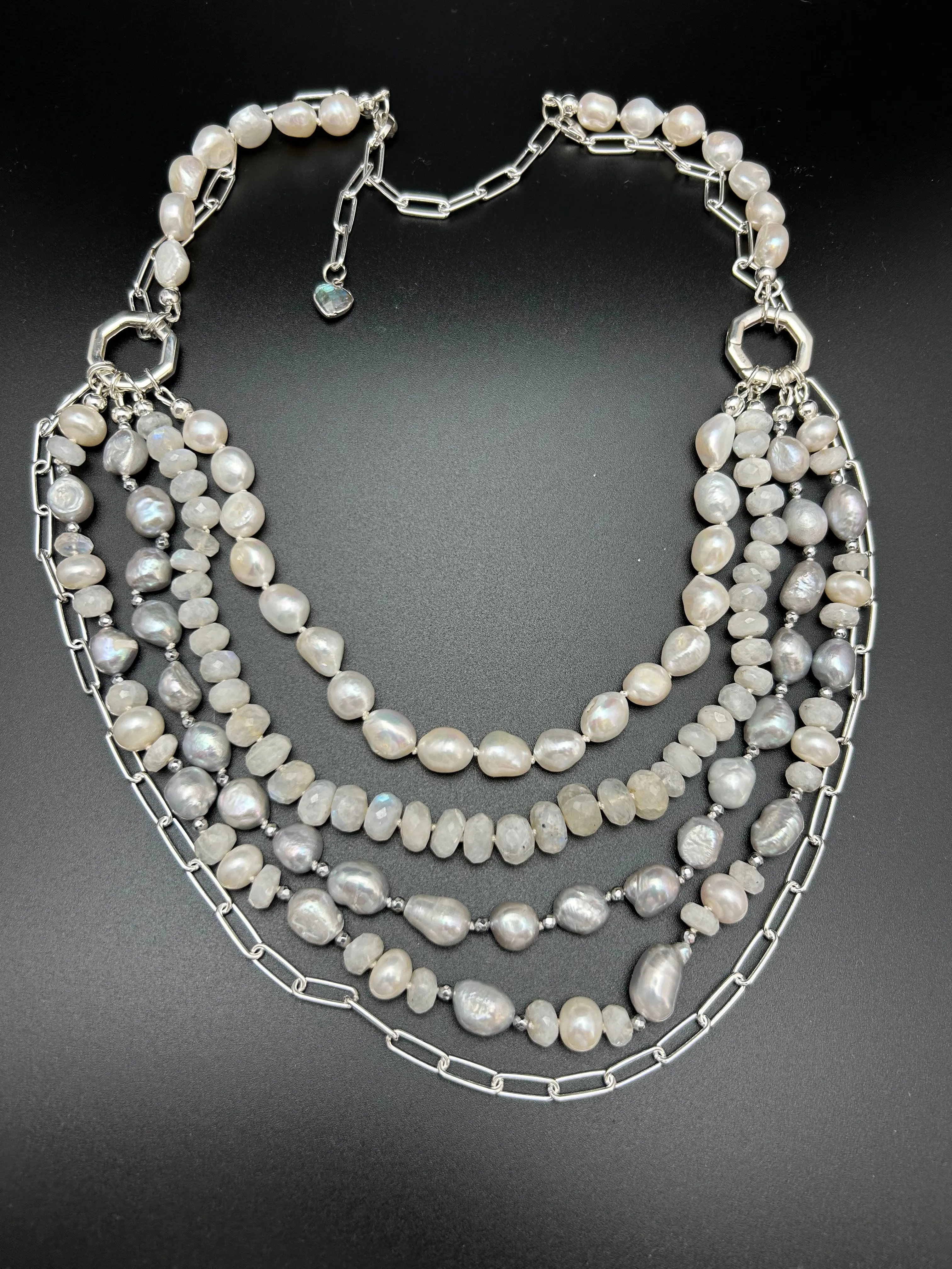 Gemstone Wedding Necklace | Bella - Donna