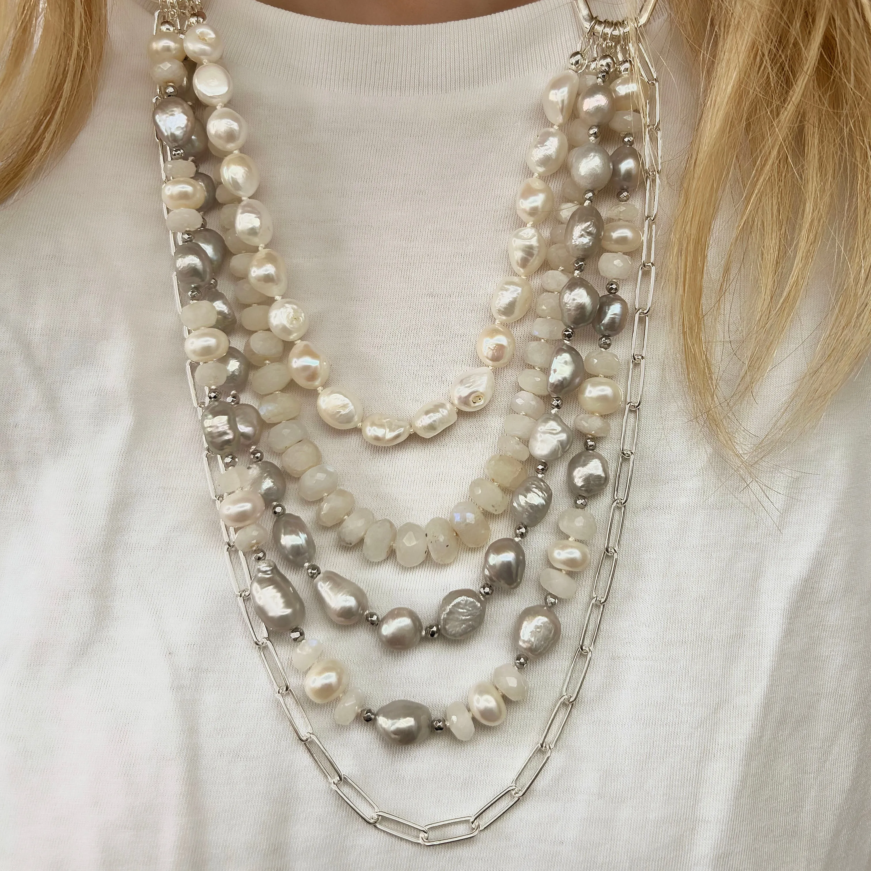 Gemstone Wedding Necklace | Bella - Donna