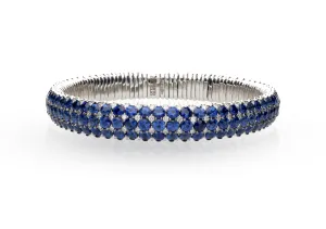 Giotto 8 Blue Sapphire and Diamond Stretch Bracelet