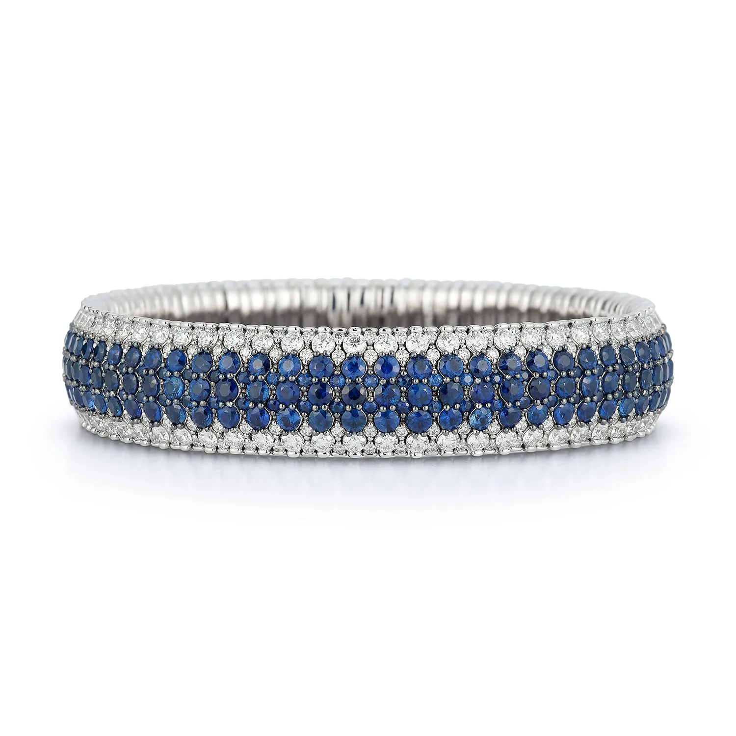 Giotto 9 Blue Sapphire and Diamond Stretch Bracelet