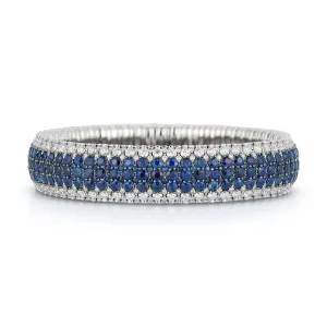 Giotto 9 Blue Sapphire and Diamond Stretch Bracelet
