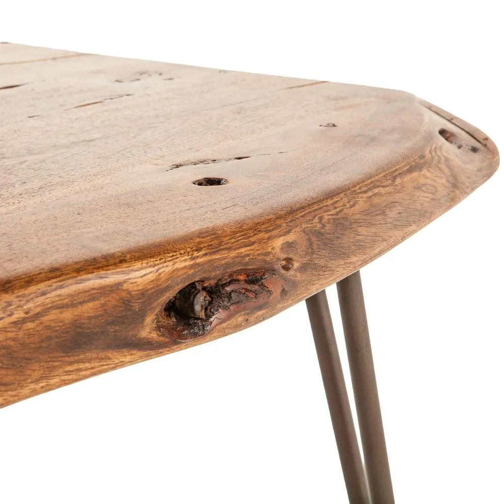 Grandby Mid-Century Modern Live-Edge Coffee Table
