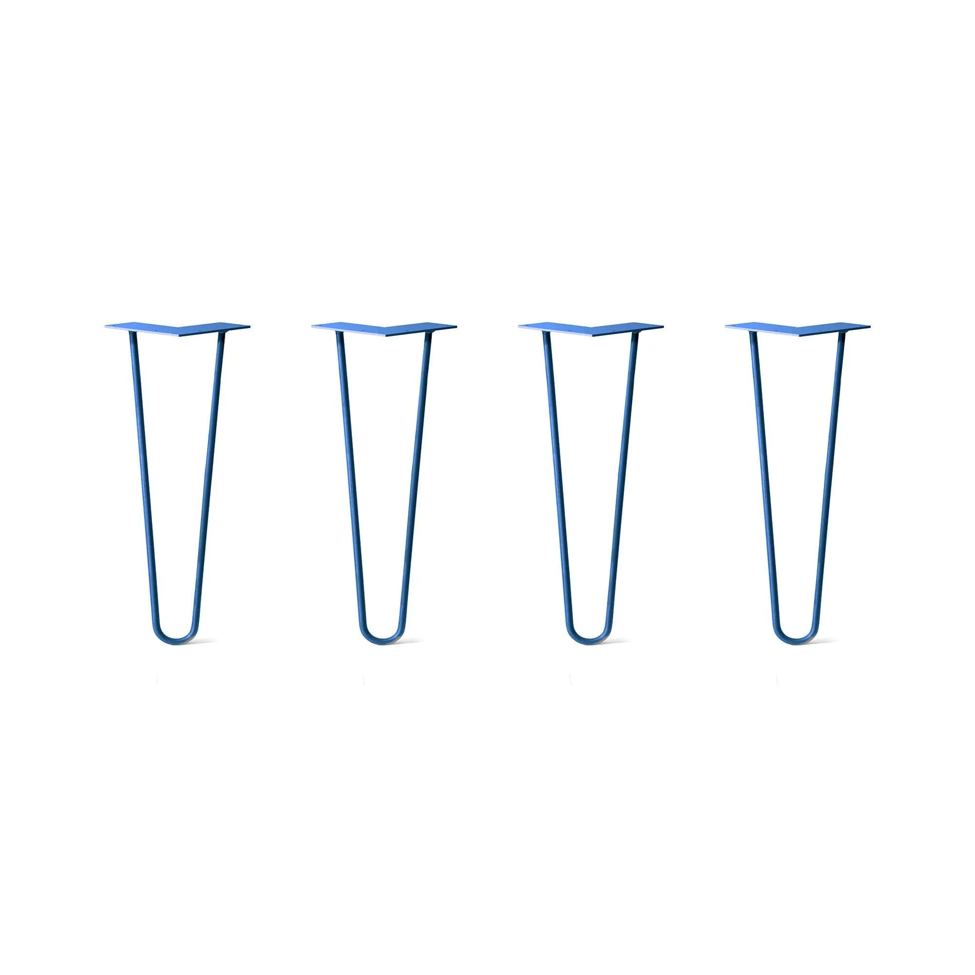 Hairpin Legs Set of 4, 2-Rod Design - Blue Powder Coated Finish