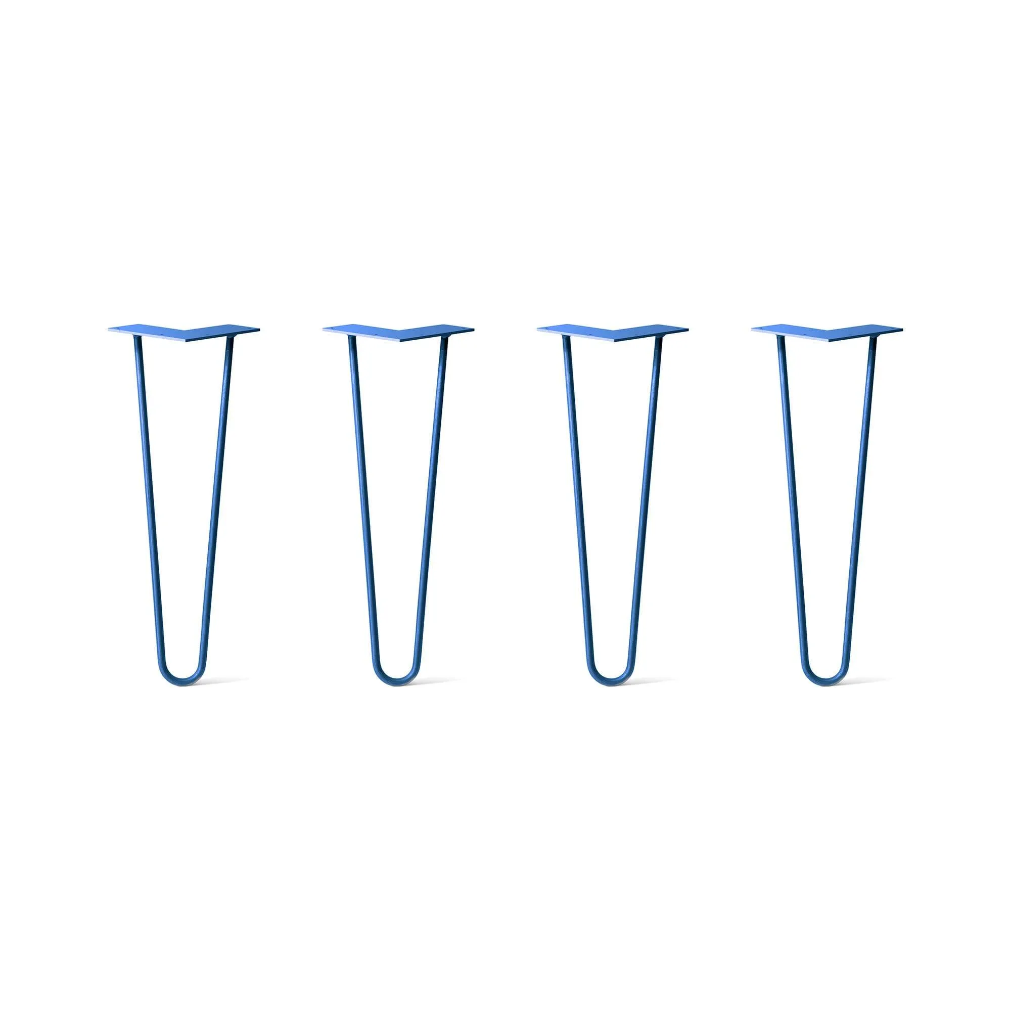 Hairpin Legs Set of 4, 2-Rod Design - Blue Powder Coated Finish
