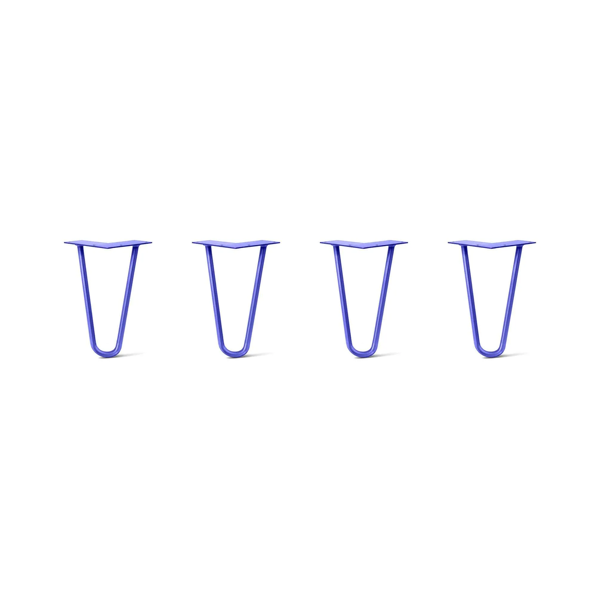 Hairpin Legs Set of 4, 2-Rod Design - Blue Powder Coated Finish