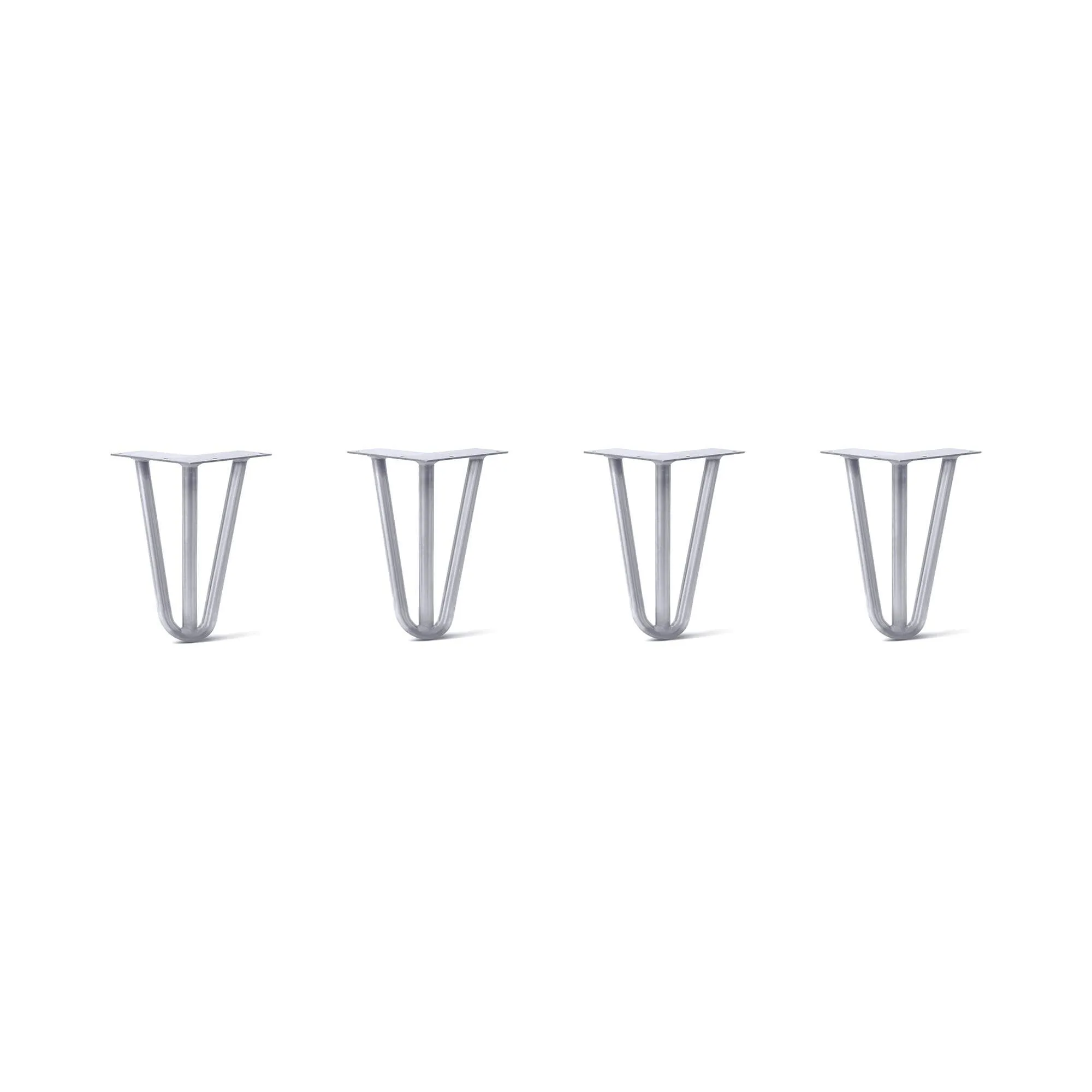 Hairpin Legs Set of 4, 3-Rod Design - Grey Powder Coated Finish