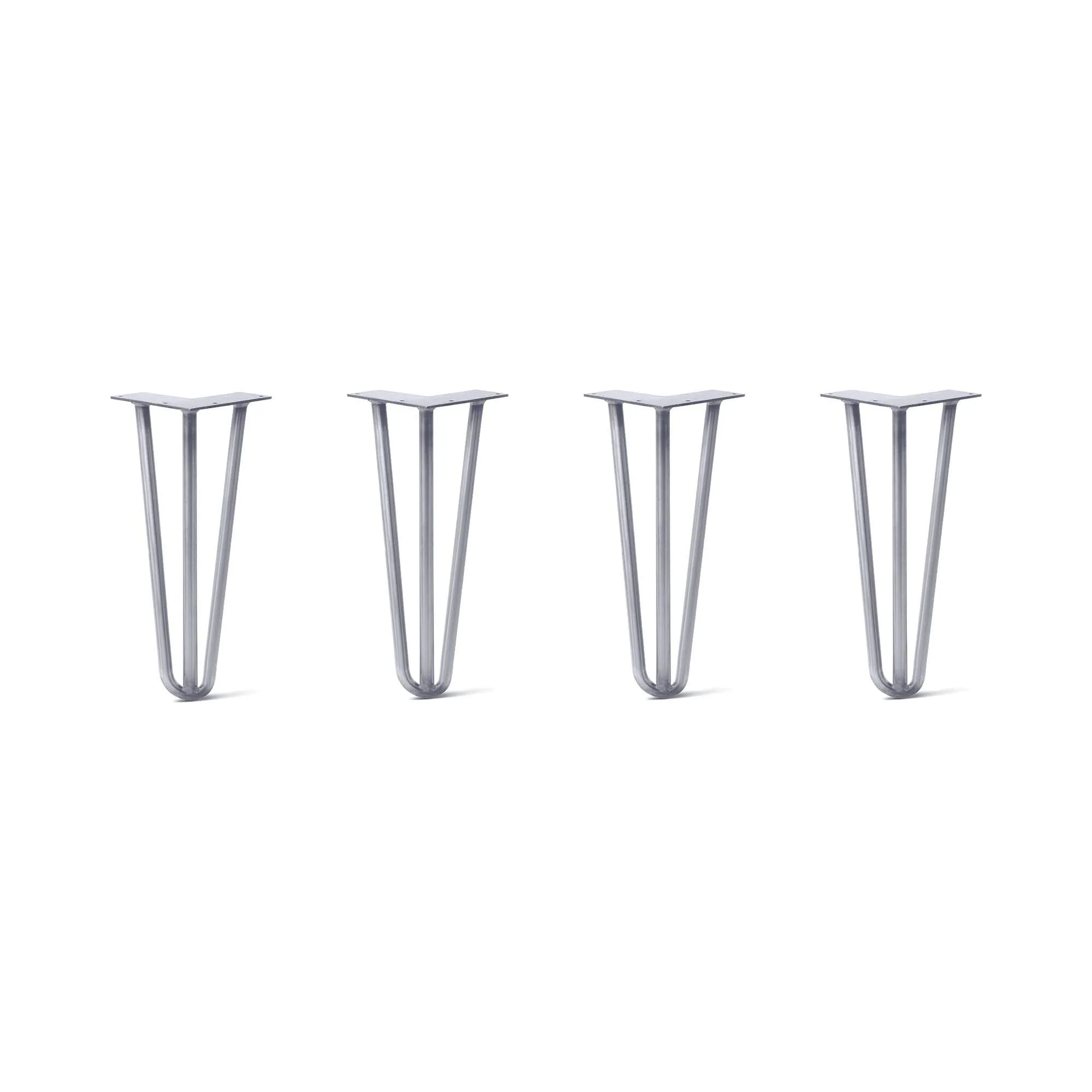 Hairpin Legs Set of 4, 3-Rod Design - Grey Powder Coated Finish