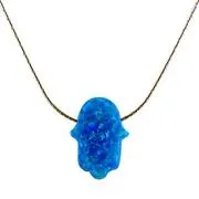 Hamsa Jewelry in Blue Opal