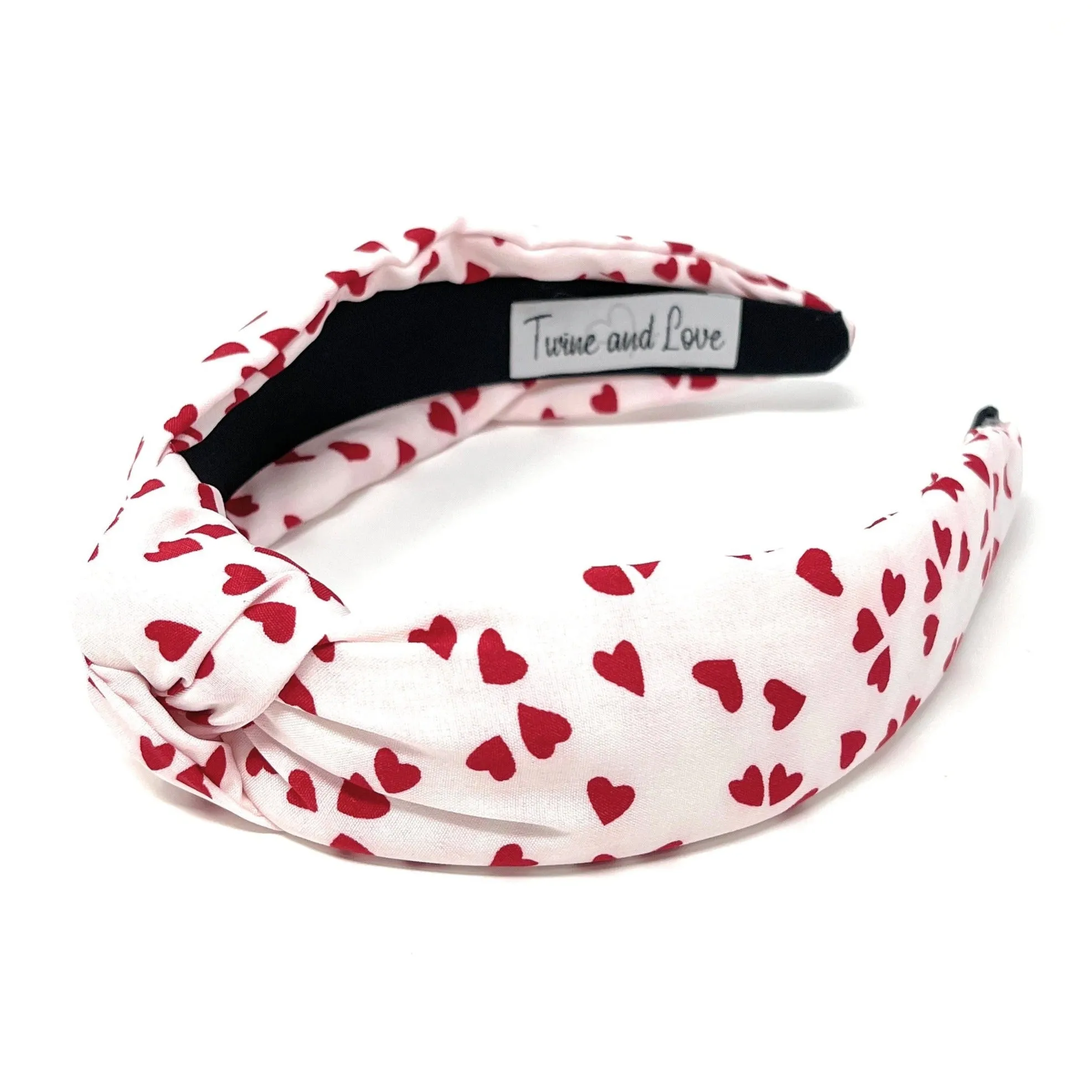 Hearts Light Pink Knot Headband