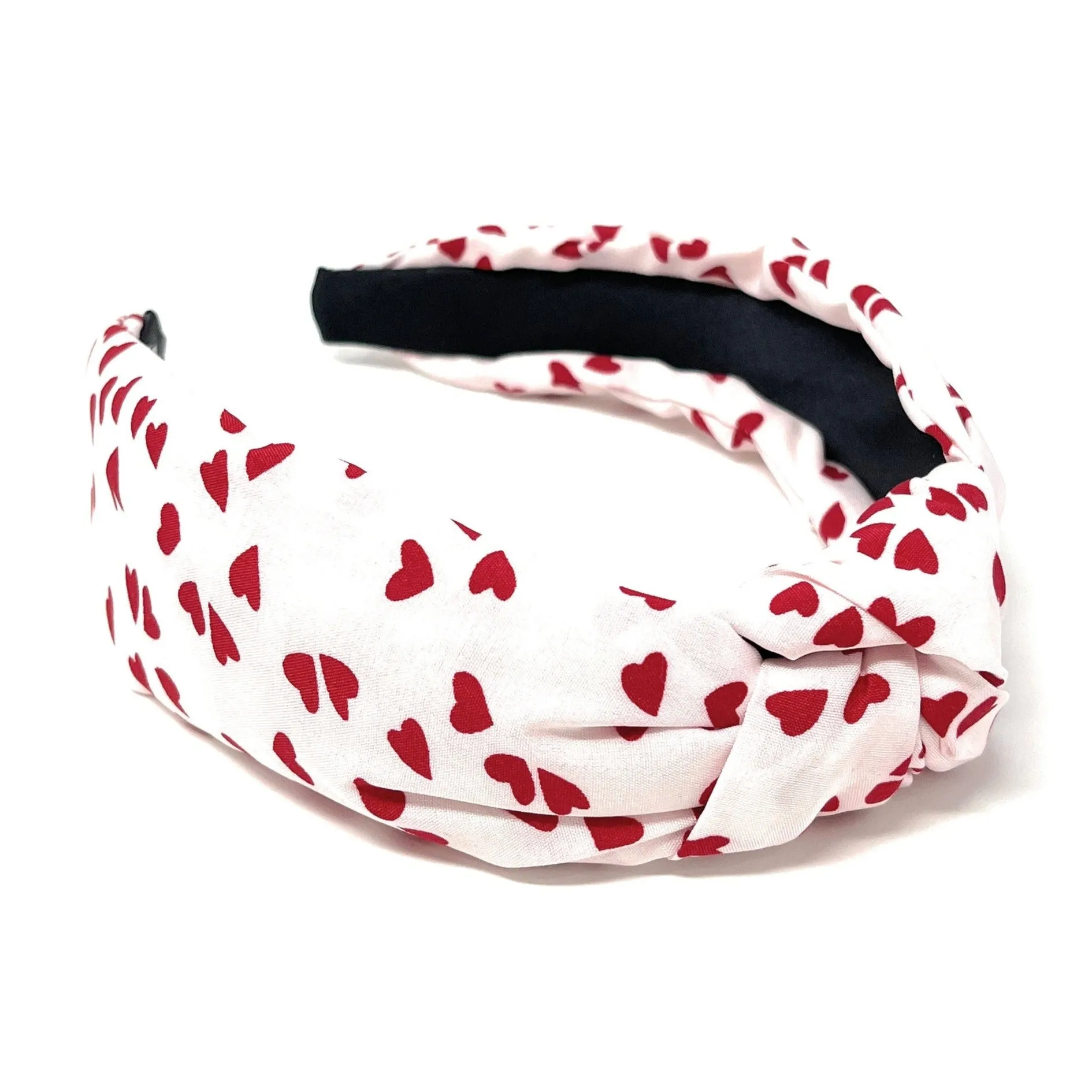 Hearts Light Pink Knot Headband
