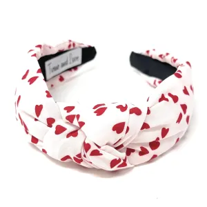 Hearts Light Pink Knot Headband