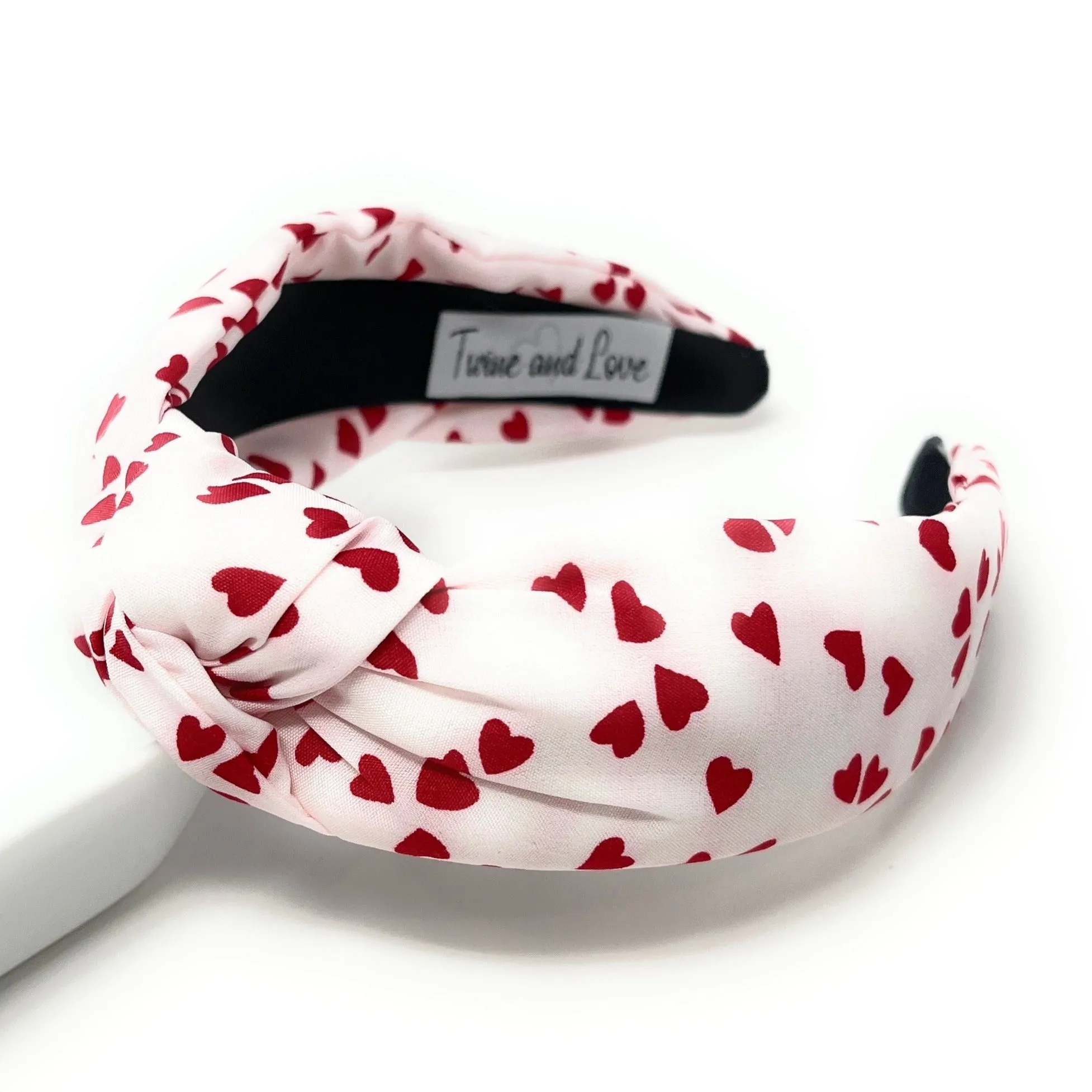 Hearts Light Pink Knot Headband
