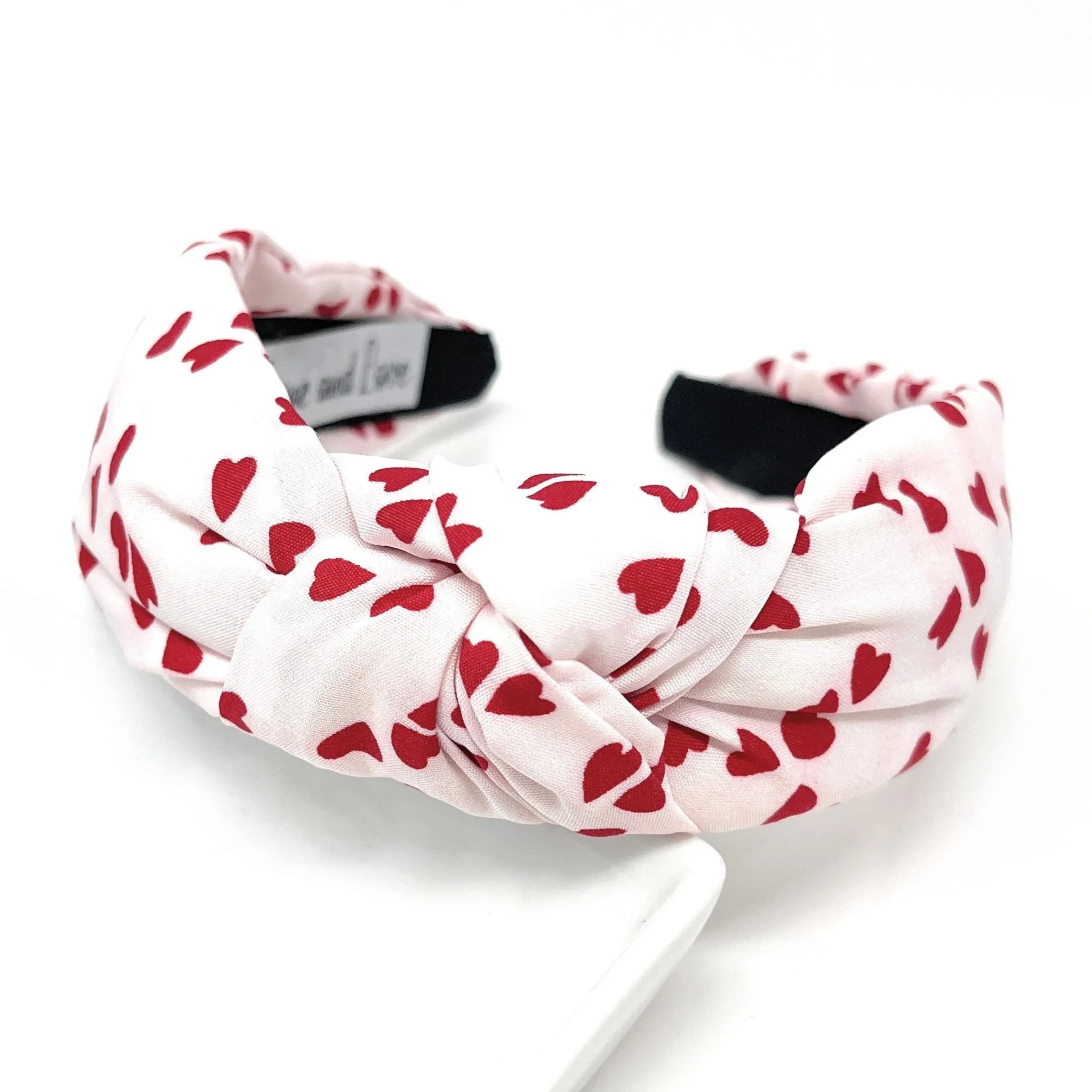 Hearts Light Pink Knot Headband