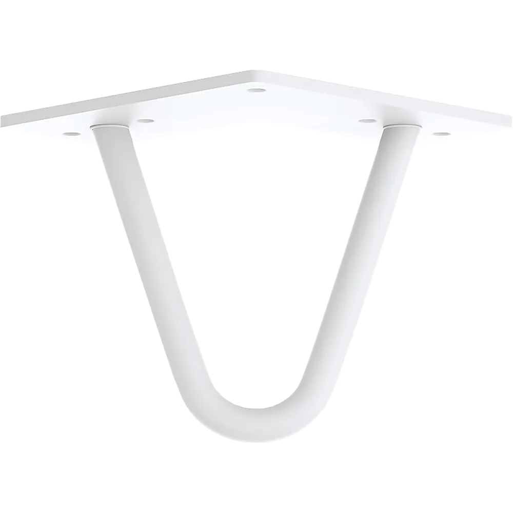 Heavy-Duty 11cm White Hairpin Table Legs Set of 4 Steel
