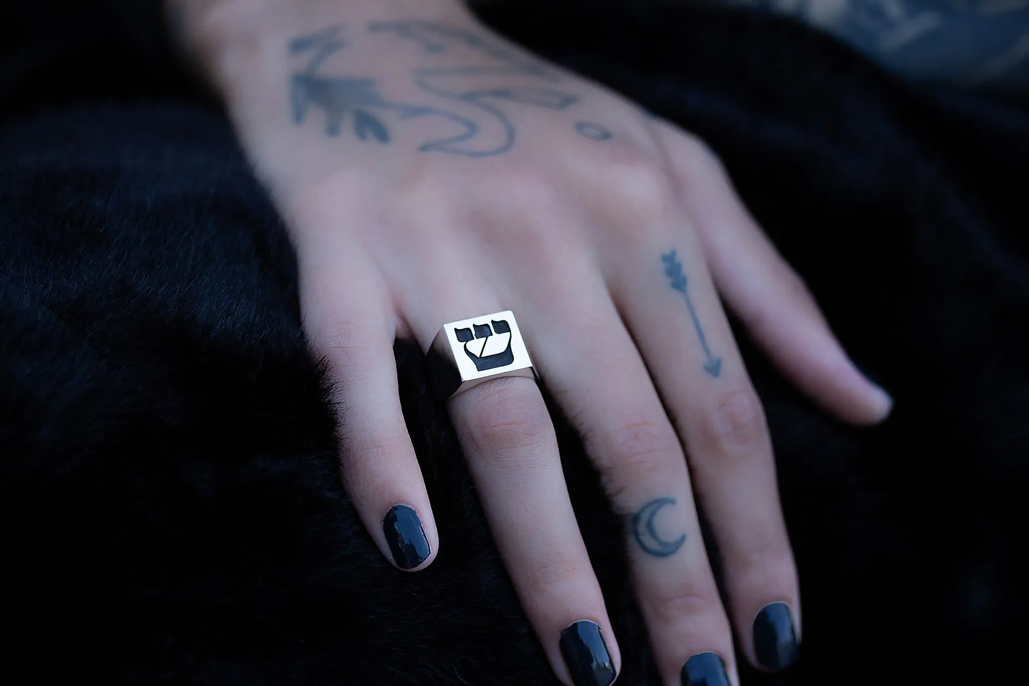Hebrew Letter SHIN Signet Ring טבעת חותם האות שי"ן