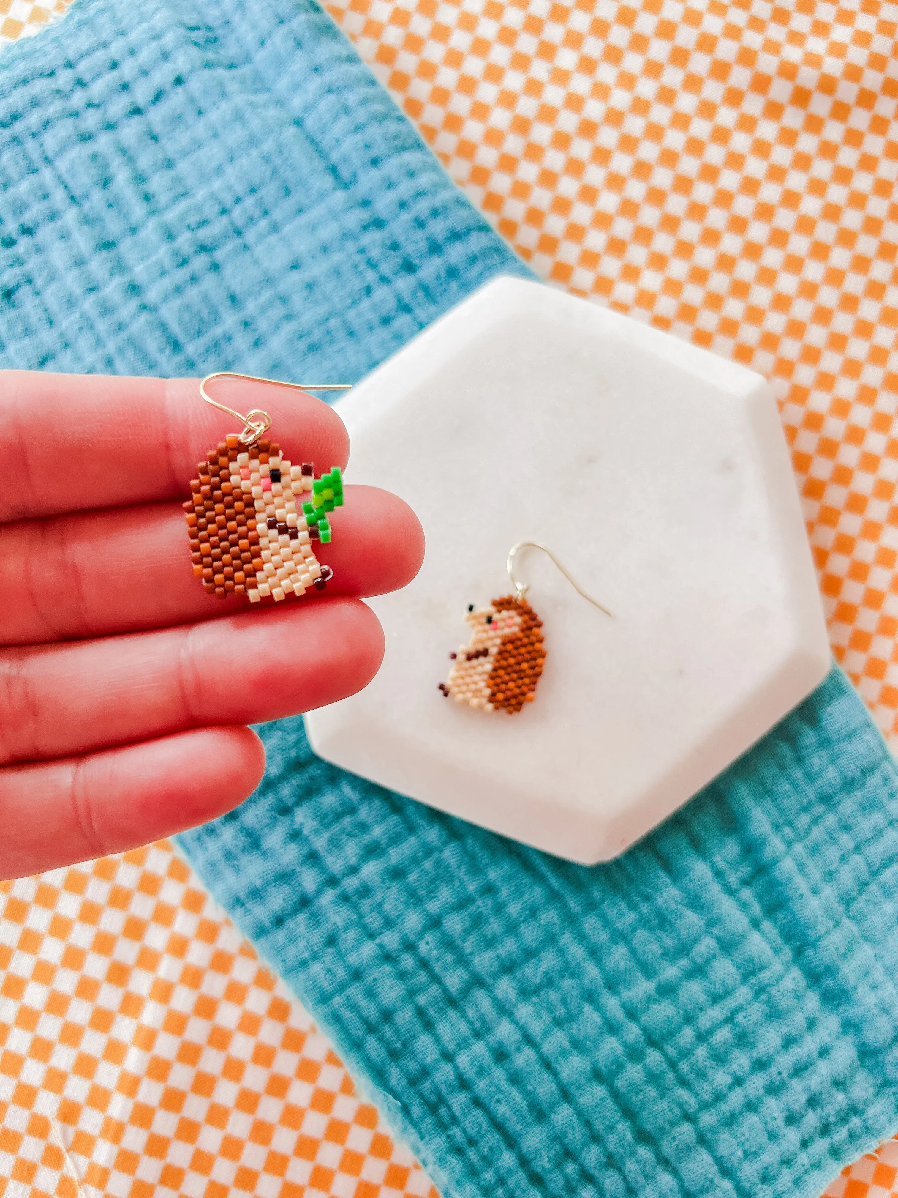 Hedgies in Love | Beaded Earrings