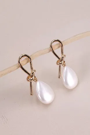 Hypoallergenic Bow Teardrop Earrings