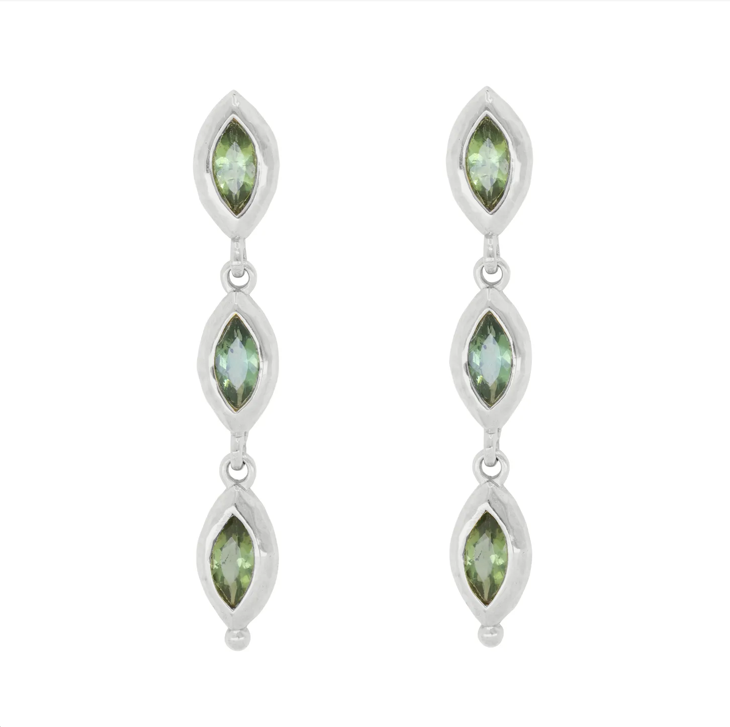 Isabella Marquise Apatite Silver Earrings