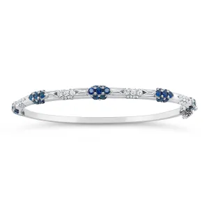 Jack Kelege 18K White Gold Sapphire and Diamond Bracelet