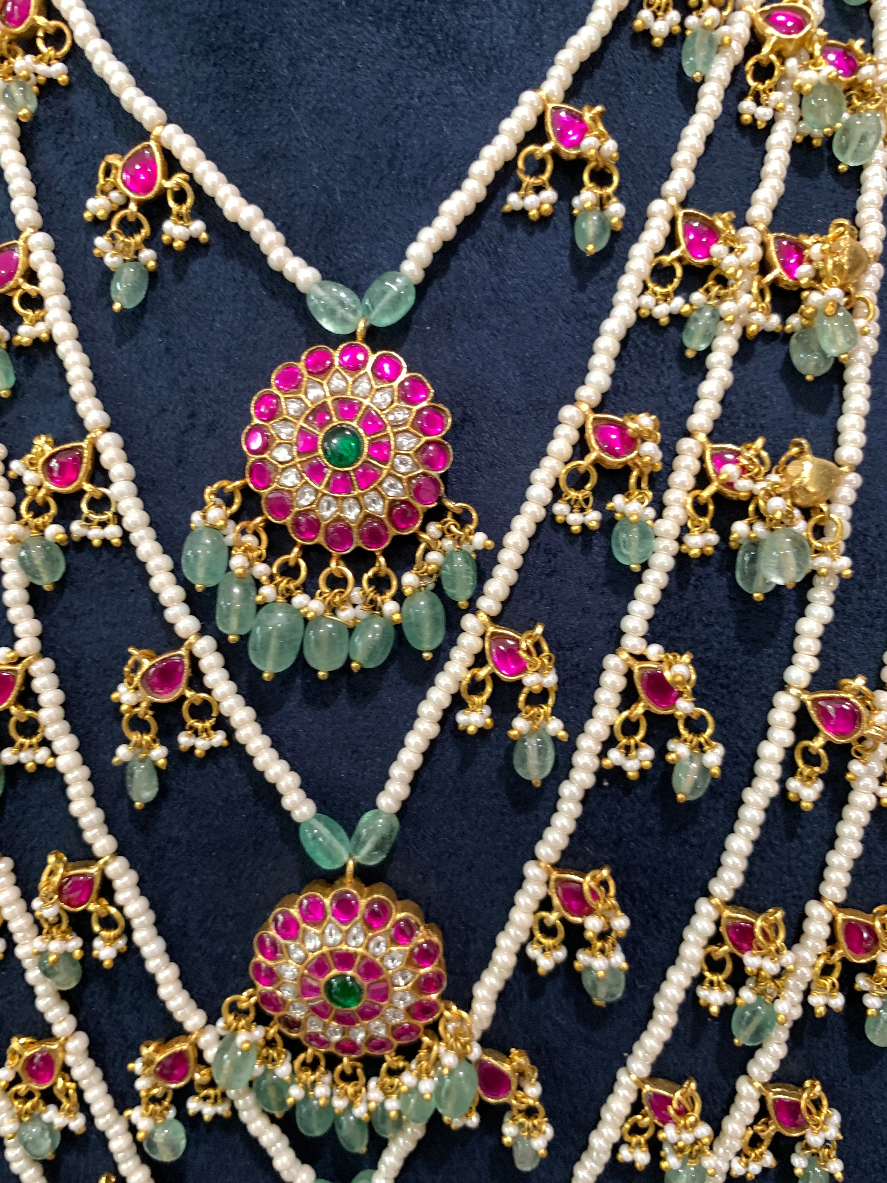 Jadau Kundan Multi Layer Panch Lada