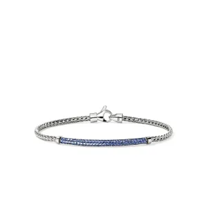 JOHN HARDY MEDIUM ESSENTIAL STERLING SILVER BLUE SAPPHIRE BAR BRACELET