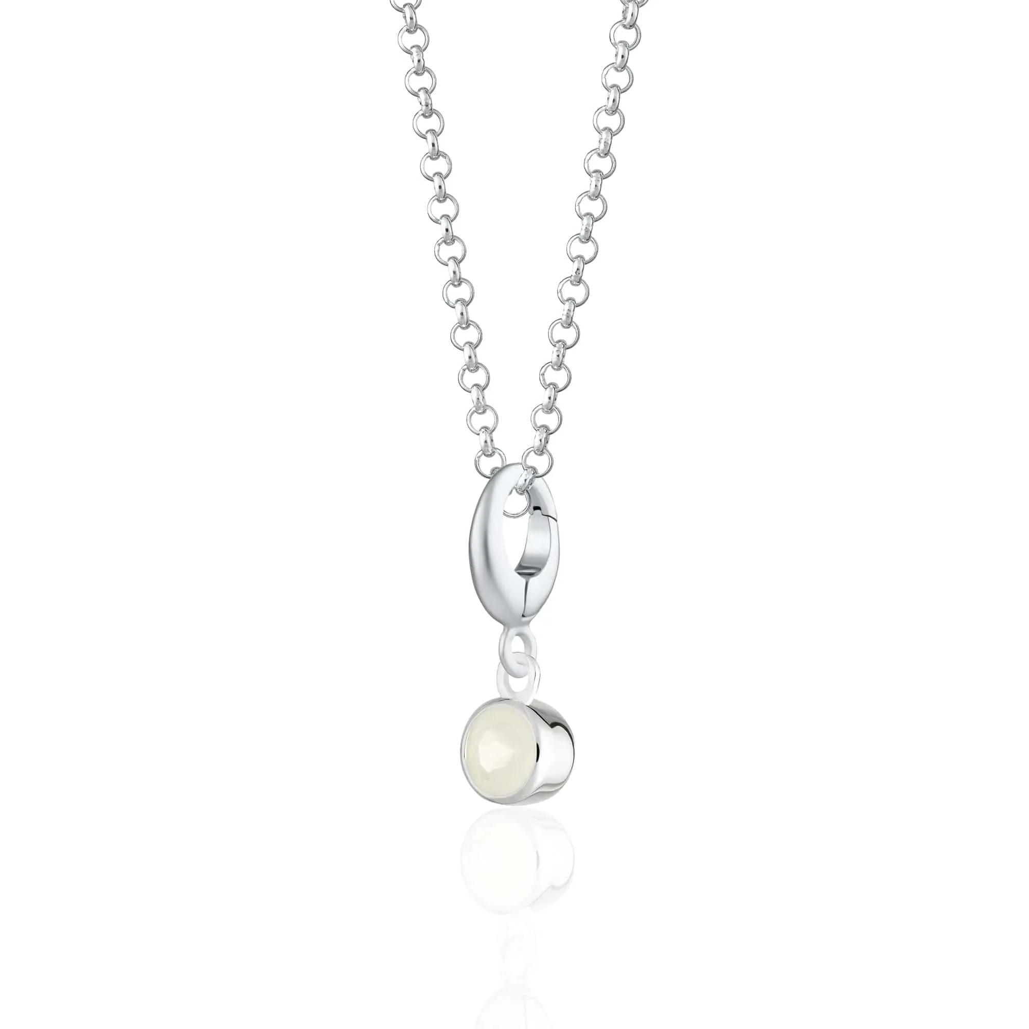June Birthstone Necklace (Moonstone)