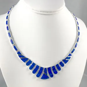 Lab Opal & Sterling Silver Necklace