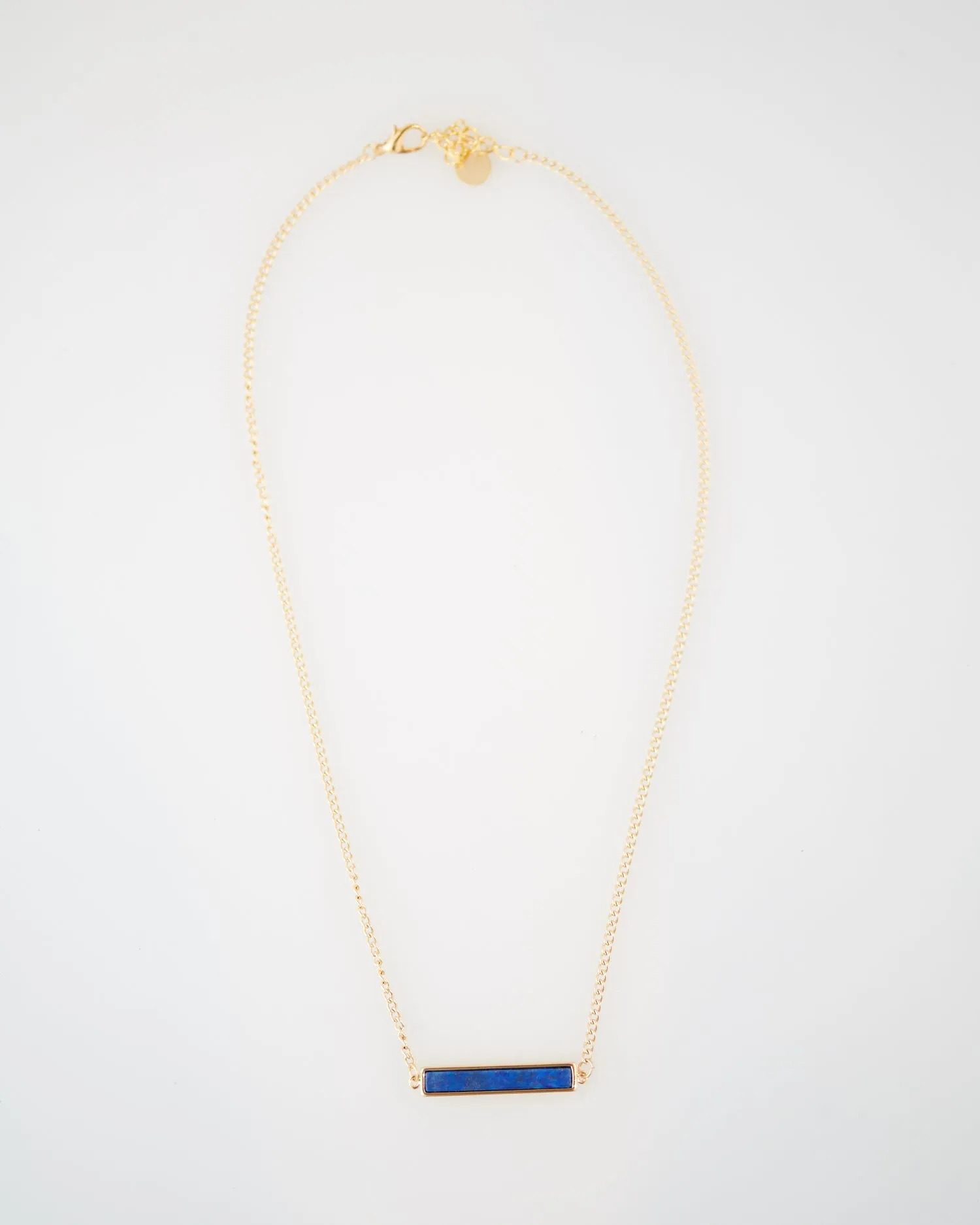 Lapis Bar Necklace
