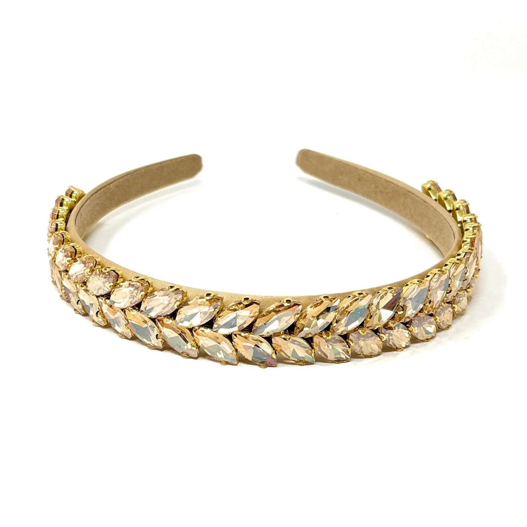 Leah Gold Embellished Baroque Headband