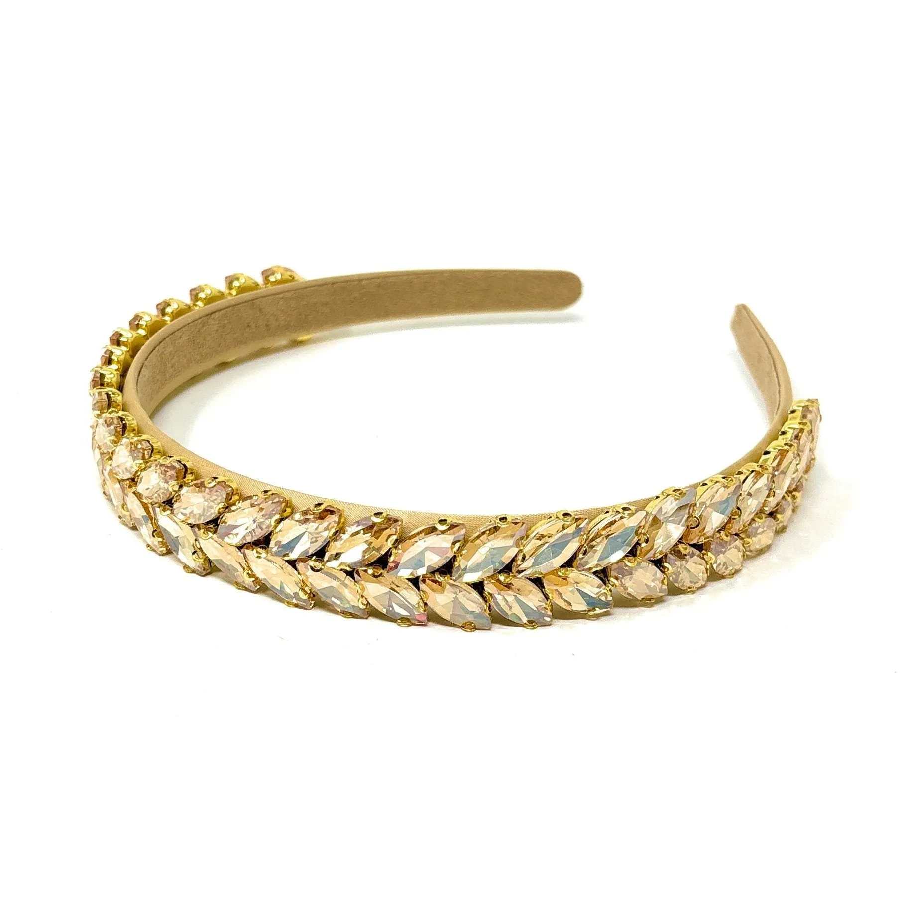 Leah Gold Embellished Baroque Headband