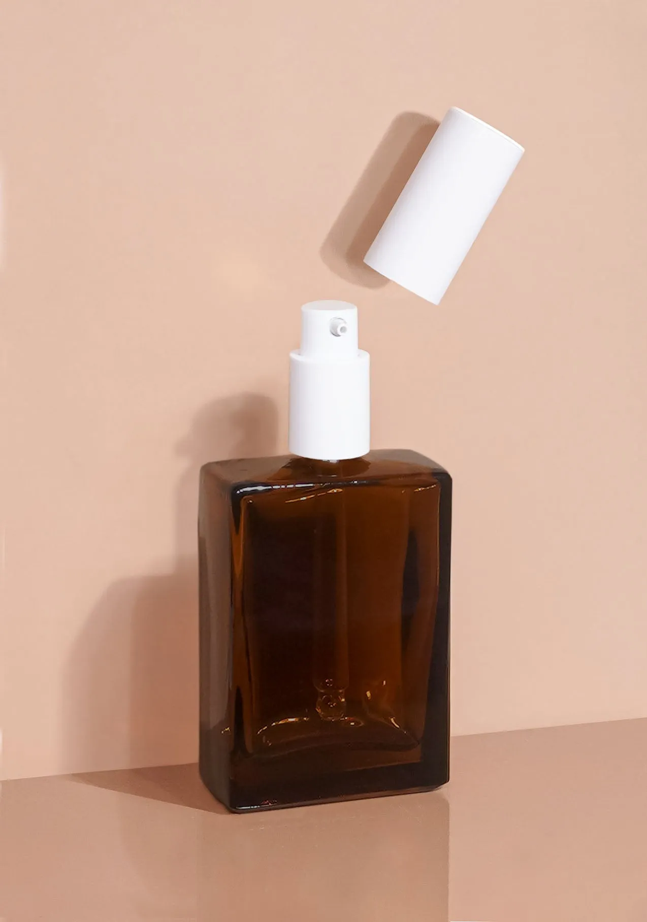 Lily Glass Bottle | Amber | Pump Cap