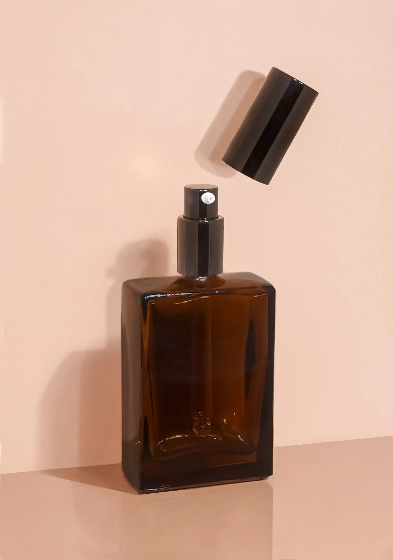 Lily Glass Bottle | Amber | Pump Cap