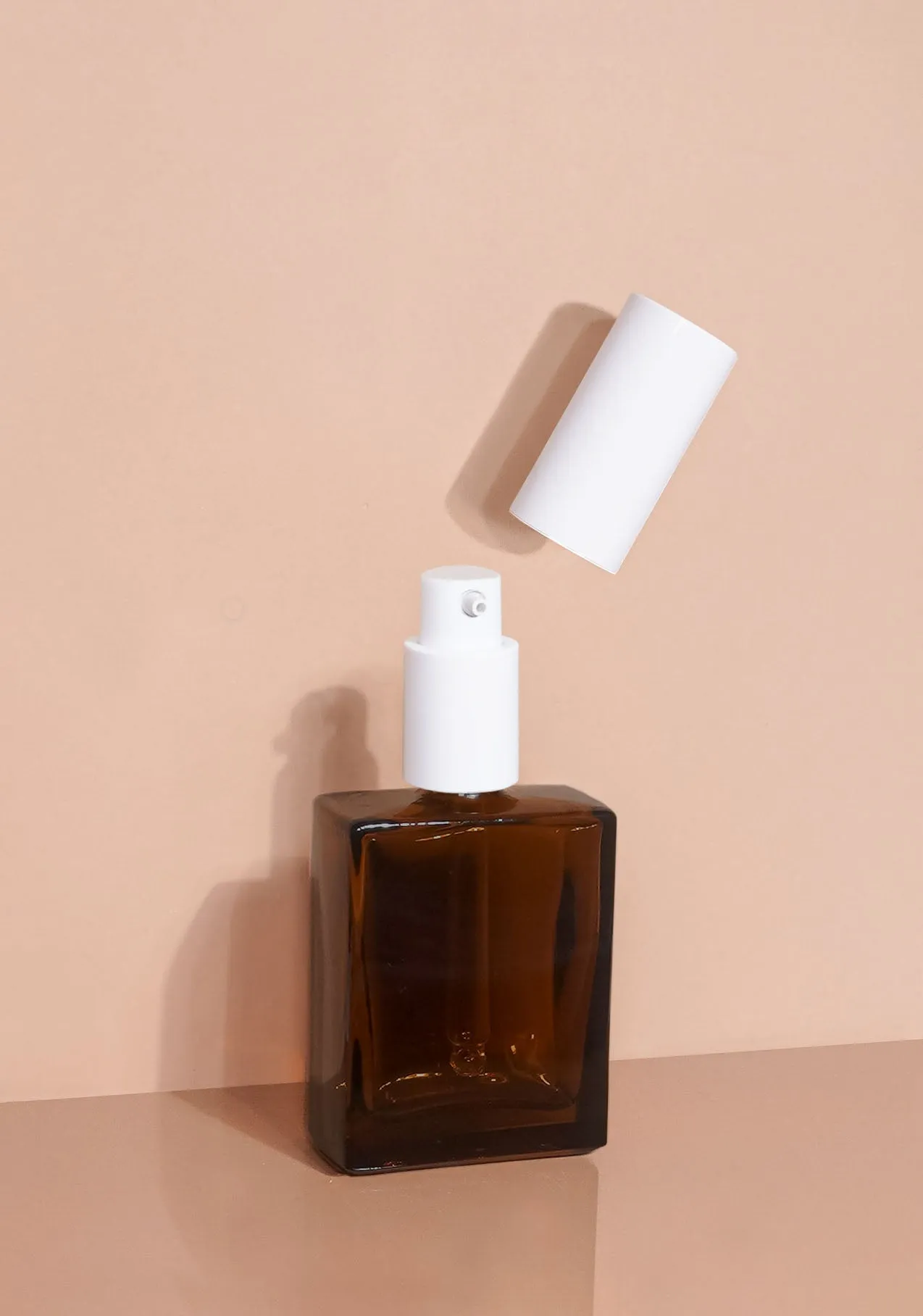 Lily Glass Bottle | Amber | Pump Cap