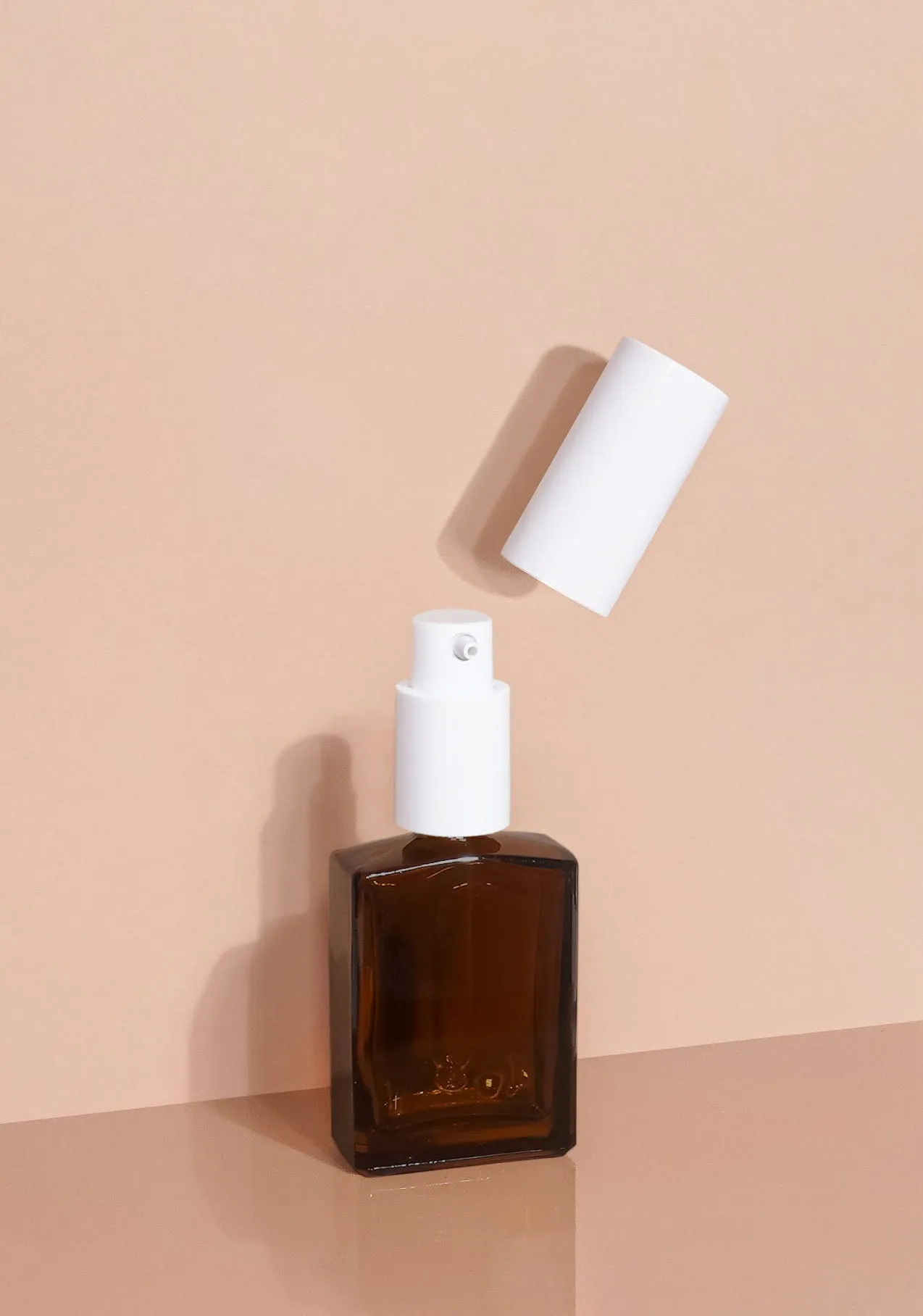 Lily Glass Bottle | Amber | Pump Cap