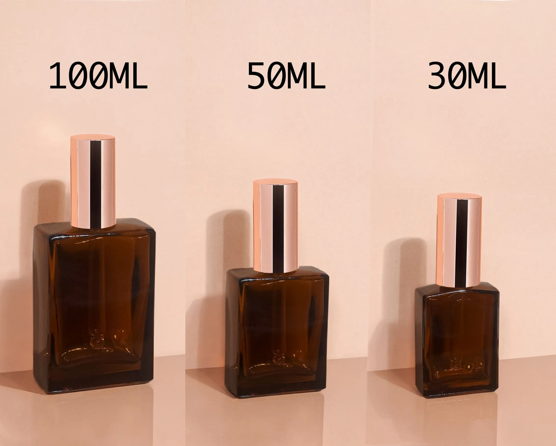 Lily Glass Bottle | Amber | Pump Cap