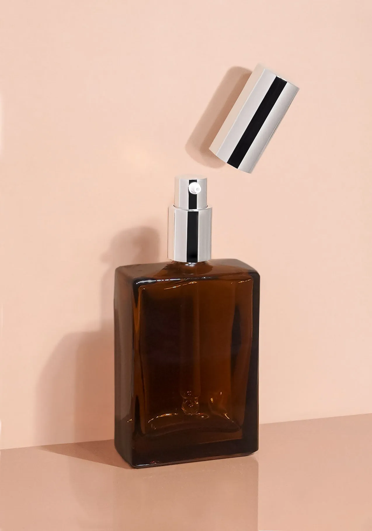 Lily Glass Bottle | Amber | Pump Cap