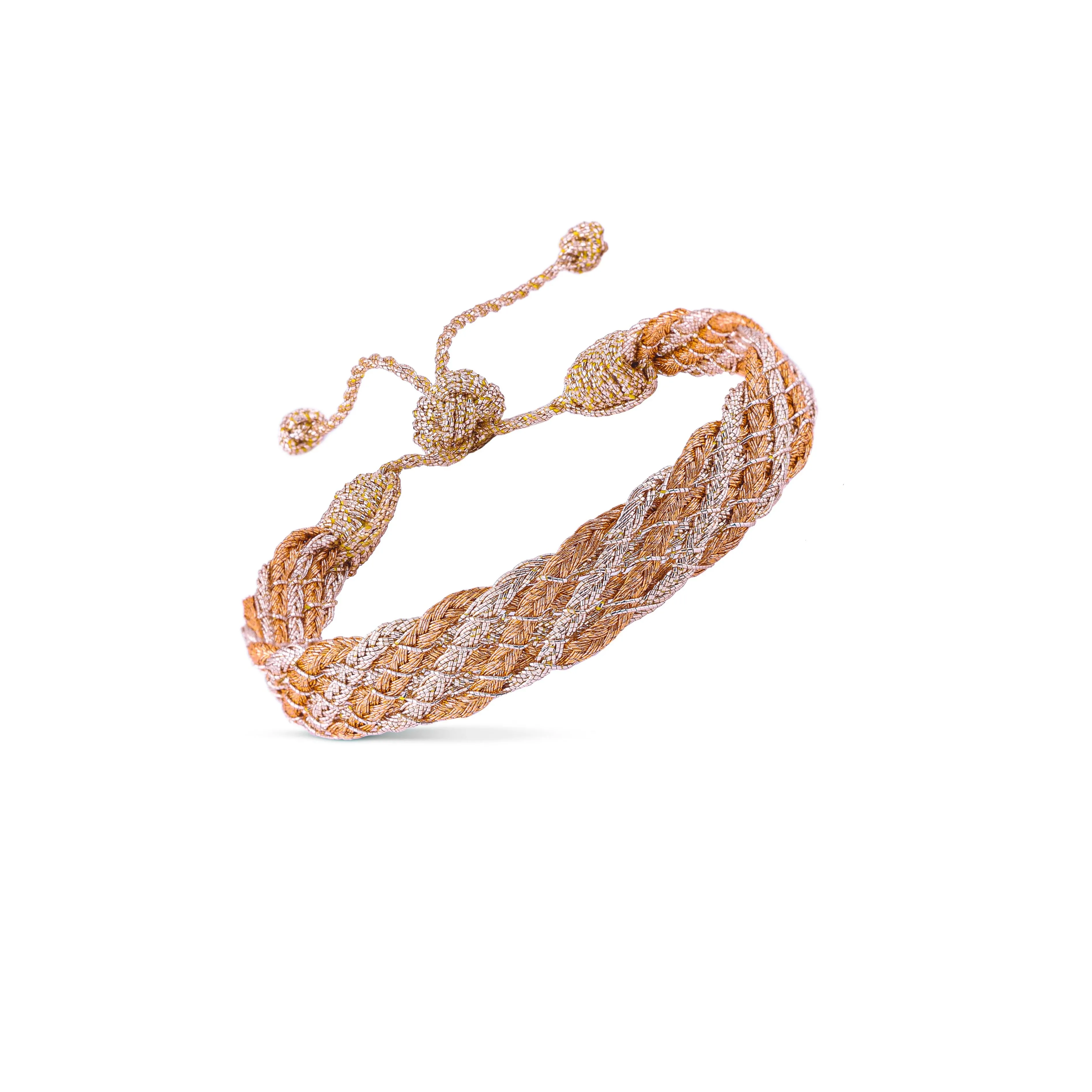Lines n°2 bracelet in Rose Gold Amber