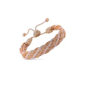 Lines n°2 bracelet in Rose Gold Amber