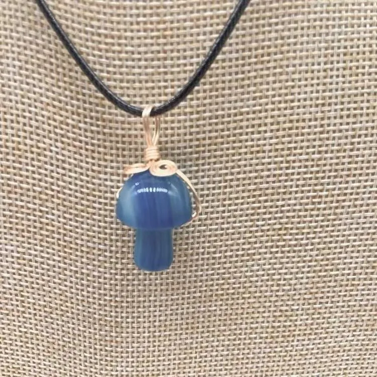 LovelyRLovely Winding Small Mushroom Natural Stone Necklace