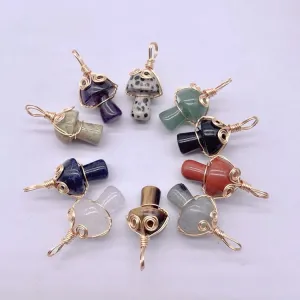 LovelyRLovely Winding Small Mushroom Natural Stone Necklace