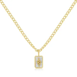 Lucina | Guava Necklace | Opal | 14K Gold Plated Brass