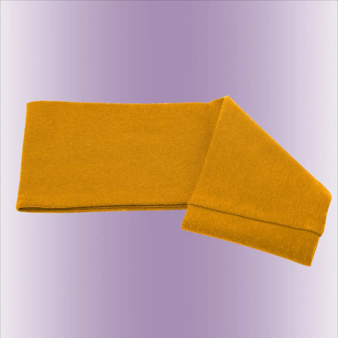 Men's Headbands Cotton Jersey 3" Wide Sports Fitness Yoga Made in the USA Mustard